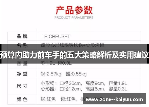 预算内助力前车手的五大策略解析及实用建议 预算内助力前车手的五大策略解析及实用建议